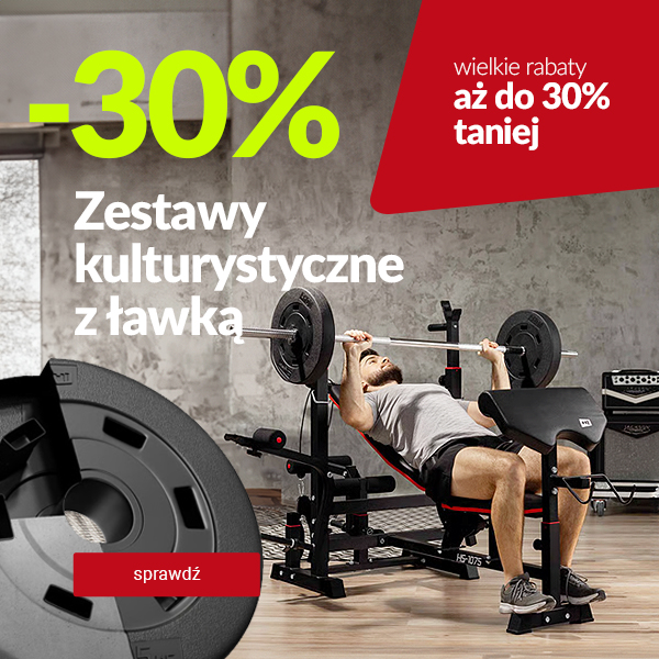 Zestawy kulturystyczne z ławką -30%